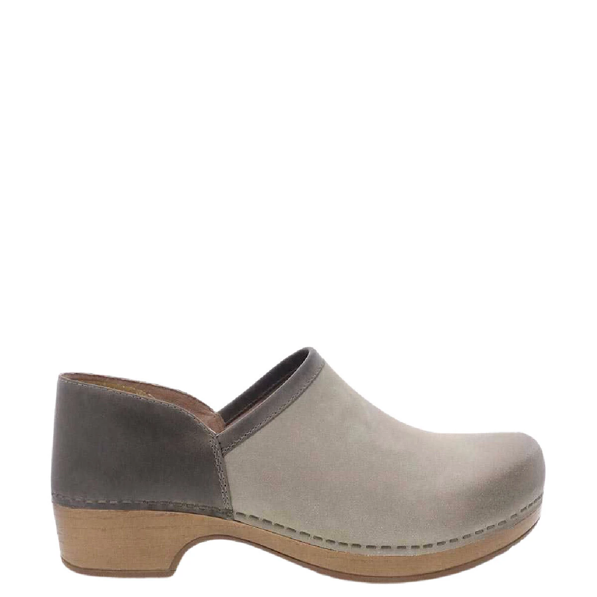 Dansko Women's Brenna Burnished Suede Taupe 1 Dansko Women's Brenna Burnished Suede Taupe