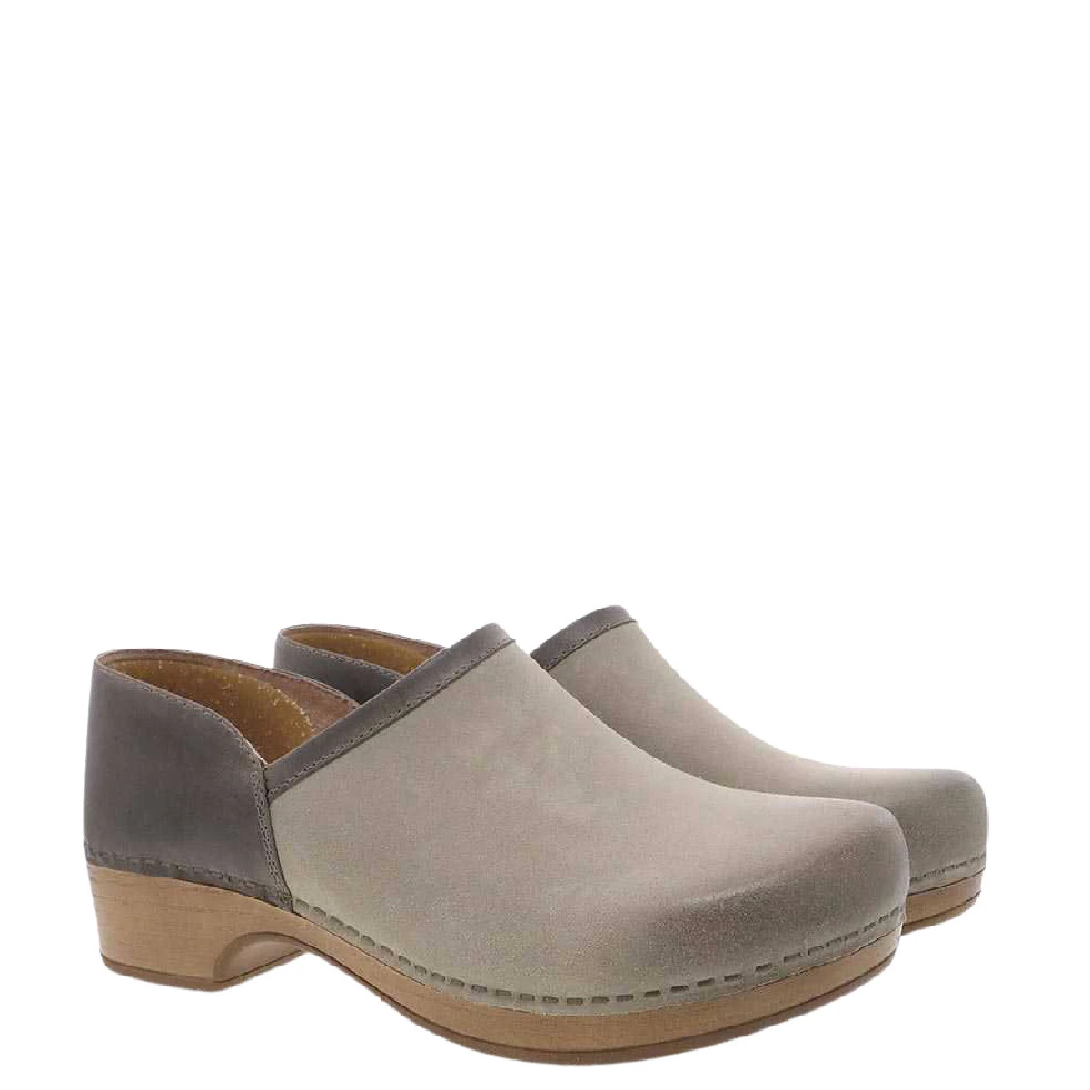 Dansko Women's Brenna Burnished Suede Taupe 2 Dansko Women's Brenna Burnished Suede Taupe - Image 2