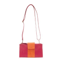 Joy Susan Camryn Colourblock Wallet Crossbody Fuchsia/Orange -Summit Footwear 3852806660