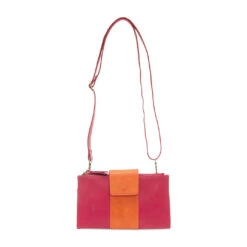 Joy Susan Camryn Colourblock Wallet Crossbody Fuchsia/Orange -Summit Footwear 3852806670