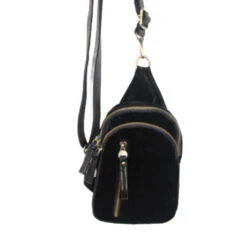 Joy Susan Skyler Sling Bag Velvet Black