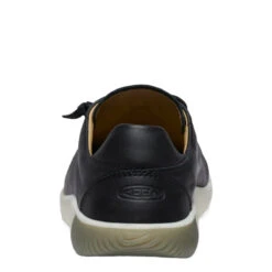 Keen Men's KNX Leather Sneaker Black/White -Summit Footwear 4131457796