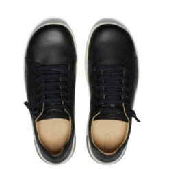 Keen Men's KNX Leather Sneaker Black/White -Summit Footwear 4131458840